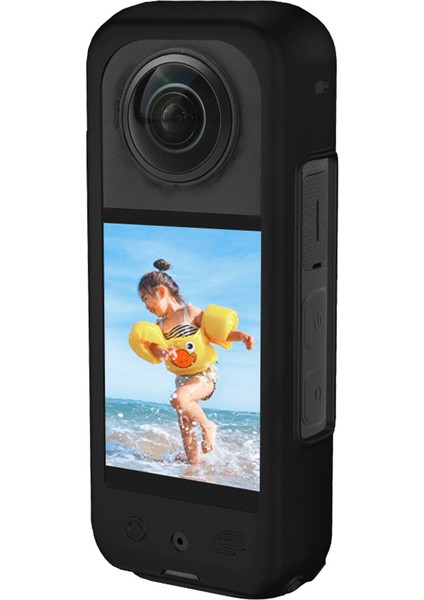 Insta 360 One X3 Kamera Için Vücut Silikon Kılıf Kapak Koruyucu Anti-Scratch Silikon Kılıf Siyah (Yurt Dışından)