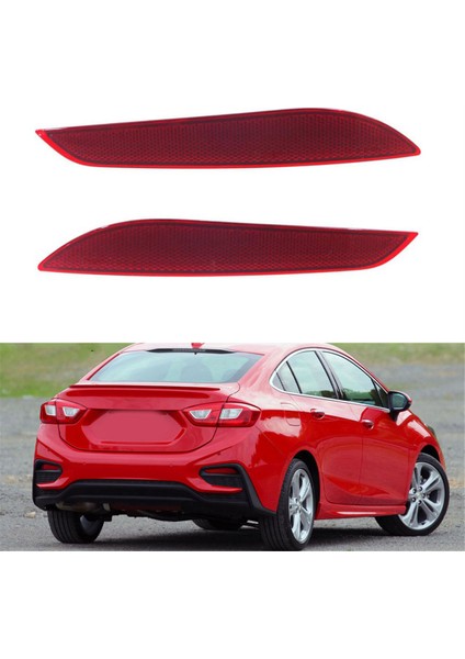 Sol + Sağ Arka Tampon Reflektör Işık TRIM84037296 84037297 Chevrolet Cruze 2016-2019 Için Arka Lambası Fren Lambası Kapağı (Yurt Dışından)