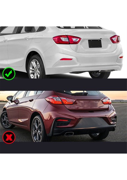 Sol + Sağ Arka Tampon Reflektör Işık TRIM84037296 84037297 Chevrolet Cruze 2016-2019 Için Arka Lambası Fren Lambası Kapağı (Yurt Dışından)