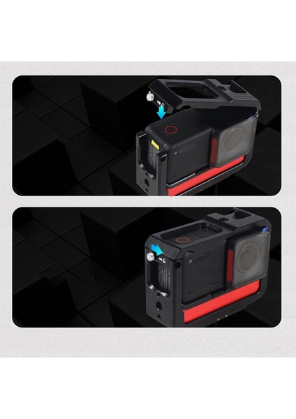 INSTA360 One Rs Metal Tavşan Kafesi Çok Soğuk Çizmeler Genişleme Flaş Montaj Manyetik Katlanır Kafes Koruyucu Çerçeve, A (Yurt Dışından)