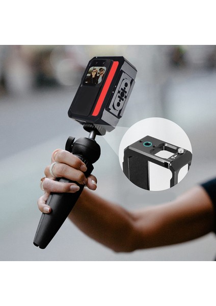 INSTA360 One Rs Metal Tavşan Kafesi Çok Soğuk Çizmeler Genişleme Flaş Montaj Manyetik Katlanır Kafes Koruyucu Çerçeve, A (Yurt Dışından) fiyatları