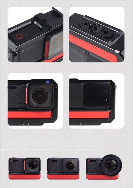 INSTA360 One Rs Metal Tavşan Kafesi Çok Soğuk Çizmeler Genişleme Flaş Montaj Manyetik Katlanır Kafes Koruyucu Çerçeve, A (Yurt Dışından) modelleri