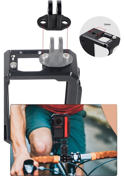 INSTA360 One Rs Metal Tavşan Kafesi Çok Soğuk Çizmeler Genişleme Flaş Montaj Manyetik Katlanır Kafes Koruyucu Çerçeve, A (Yurt Dışından) fırsatları