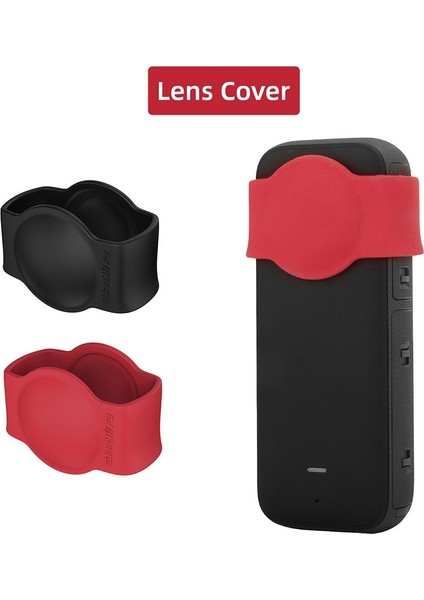 Sunnylıfe Koruyucu Kılıf INSTA360 X3 Silikon Saplı Kılıf Anti-Scratch Kol Örtüsü Cilt Koruyucu Kordon Ile, Kırmızı (Yurt Dışından) modelleri