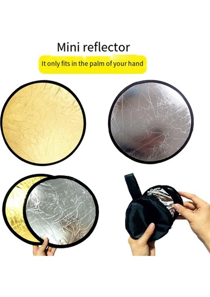 Fotoğraf Reflektör 2'si 1 Arada Altın Gümüş Katlanabilir Mini Yuvarlak Taşınabilir Stüdyo Difüzör Için Uygun (Yurt Dışından)