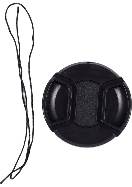 Siyah 62 mm Orta Kıstırma Tasarımlı Ön Lens Kapağı Kapağı (Yurt Dışından) fiyatları