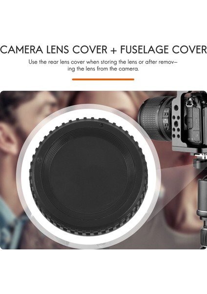 Nikon Dijital Slr Için Siyah Plastik Kamera Gövde Kapağı + Arka Lens Kapağı (Yurt Dışından)