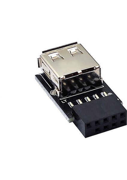 9pin 2 Port USB Adaptör Konnektörü Pc Dahili Anakart 9pin Usb2.0 Tip A Dişi Dönüştürücü Masaüstü Bilgisayar Için (Yurt Dışından)