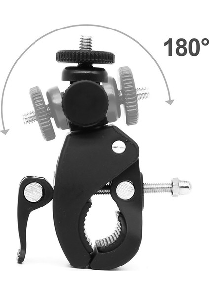 Vidalı Tripod Kelepçe Standı Spor Kamera Tutucu Bisiklet Bağlantı Parçası Klip Tutucu (Yurt Dışından)