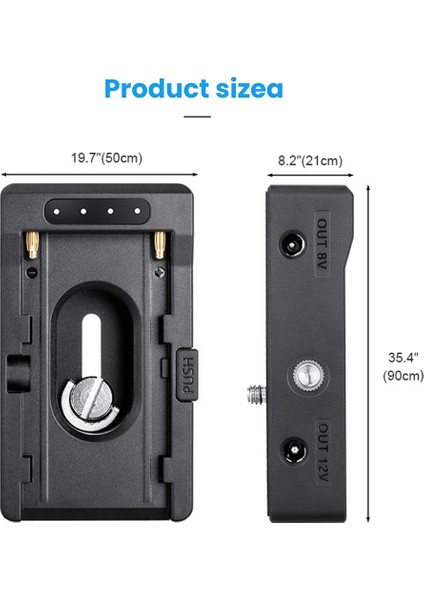 Sony Np-F Tipi Piller Için Kamera Kelepçesi Np-F Pil Adaptör Plakası 12V/7.4V Çıkış Bağlantı Noktası LED Düşük Pil Göstergesi (Yurt Dışından) fırsatları