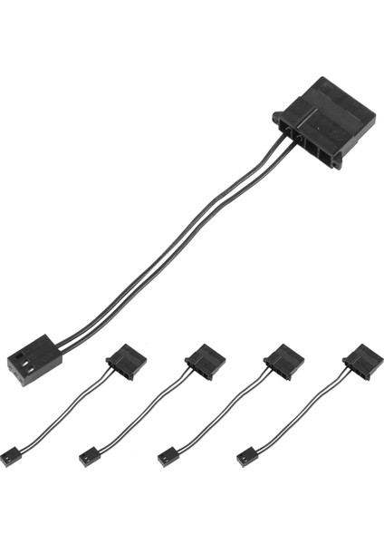 5 Adet Ide 3 Pinli Fan Güç Kablosu Molex D Fiş Güç 3 Pinli Konnektör Bilgisayar Pc Soğutma Dönüştürücü Kablosu (Yurt Dışından)