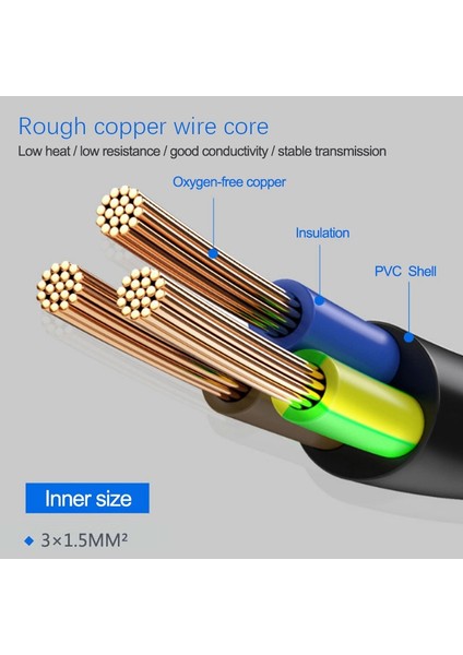 C20-2X5-15R 1 In 2 IEC320 C20 Erkek 2X5-15R Dişi Y Tipi Güç Uzatma Kablosu Kablosu Teller Pdu Şasi Için (Yurt Dışından)