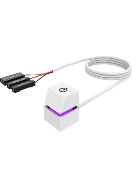 4 M Renkli LED Işıklar Bilgisayar Masaüstü Anahtarı Pc Anakart Harici Başlatma-Güç Açma/kapama Düğmesi Uzatma Kablosu (Yurt Dışından)