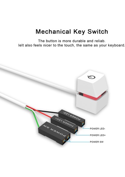 4 M Renkli LED Işıklar Bilgisayar Masaüstü Anahtarı Pc Anakart Harici Başlatma-Güç Açma/kapama Düğmesi Uzatma Kablosu (Yurt Dışından) indirimleri