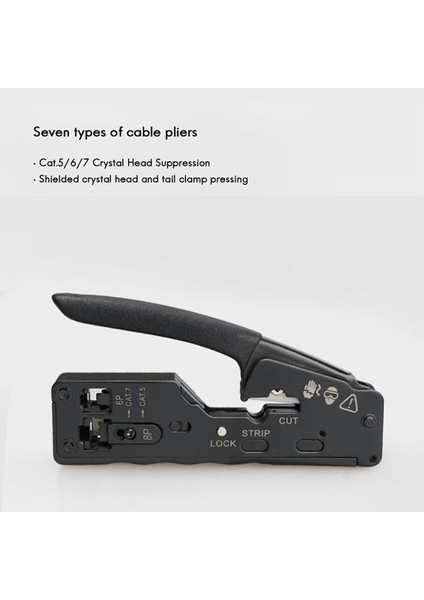 Ağ Kablo Crimper RJ45 Sıkma Aleti Kesici Striptizci RJ45 Cat7 Cat6 Cat5 RJ11 RJ12 Konnektör Crimper Pense (Yurt Dışından)