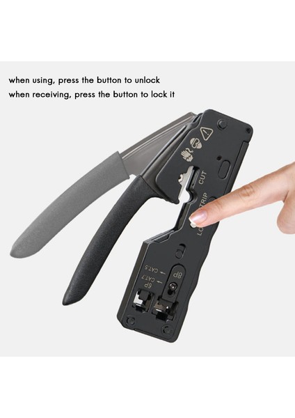 Ağ Kablo Crimper RJ45 Sıkma Aleti Kesici Striptizci RJ45 Cat7 Cat6 Cat5 RJ11 RJ12 Konnektör Crimper Pense (Yurt Dışından)