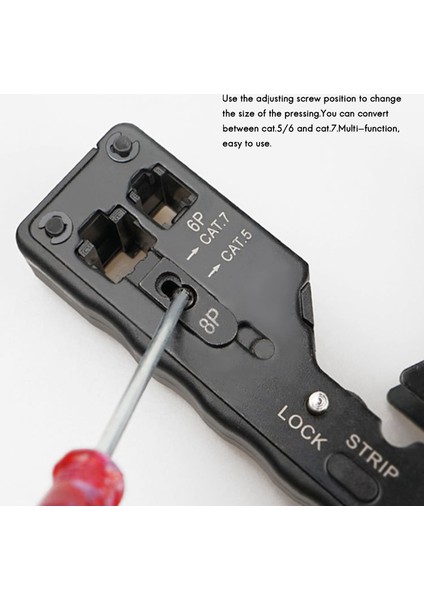 Ağ Kablo Crimper RJ45 Sıkma Aleti Kesici Striptizci RJ45 Cat7 Cat6 Cat5 RJ11 RJ12 Konnektör Crimper Pense (Yurt Dışından)