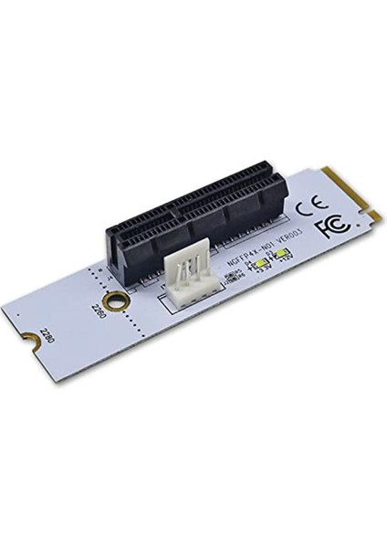 Ngff M.2 - Pcı-E 4x Yükseltici Kart M2 Anahtar M - Pcıe X4 Adaptörü, Eth Bitcoin Madenci Madenciliği Için LED Gerilim Göstergesi ile (Yurt Dışından)