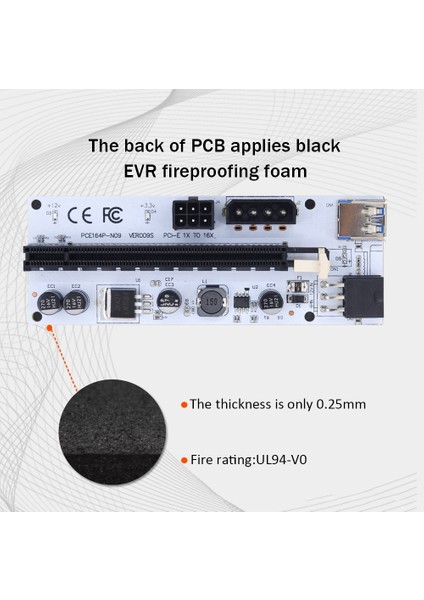 VER009 Usb3.0 Pcı-E Yükseltici VER009S Express 1x Ila 16X Genişletici Pcie Yükseltici Adaptör Kartı Sata 15PIN Ila 6pin Güç Madencilik Için (Yurt Dışından)