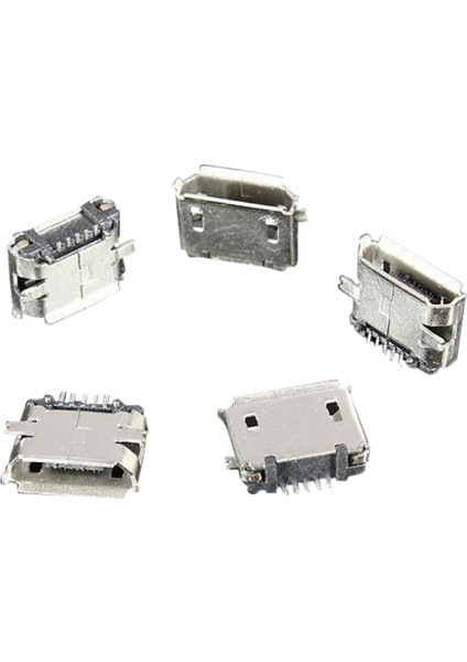 50 Adet Mikro USB Tip B Dişi 5pin Smt Soket Jak Konnektörü Bağlantı Noktası Pcb Kartı (Yurt Dışından)