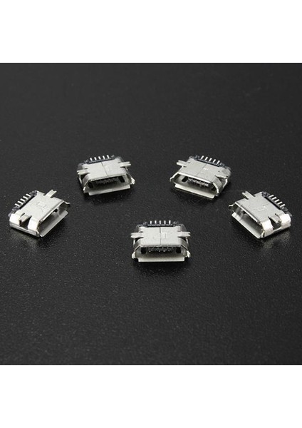 50 Adet Mikro USB Tip B Dişi 5pin Smt Soket Jak Konnektörü Bağlantı Noktası Pcb Kartı (Yurt Dışından)