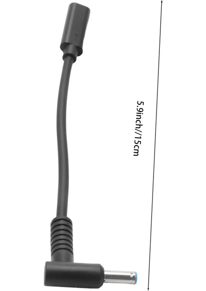 USB Tip C Dişi HP4506 Erkek 90° Adaptör Kablosu 4.5x3.0mm Fiş Dc Güç Dönüştürücü ile Pd Sensör Çipi Hp Dizüstü Bilgisayar Için (Yurt Dışından)