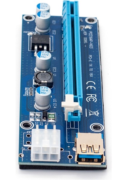 009S Adaptör Kablosu PCI-E1X - 16X Görüntü Kartı Uzatma Kablosu Altın Kaplama Görüntü Kartı Adaptör Panosu Yükseltici (Yurt Dışından)