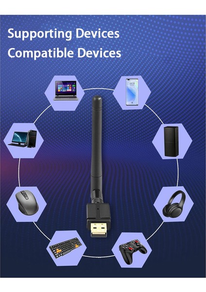 100M USB Bluetooth 5.3 Adaptörü USB Bluetooth Verici Alıcı Harici Anten Bluetooth Adaptörü (Yurt Dışından)