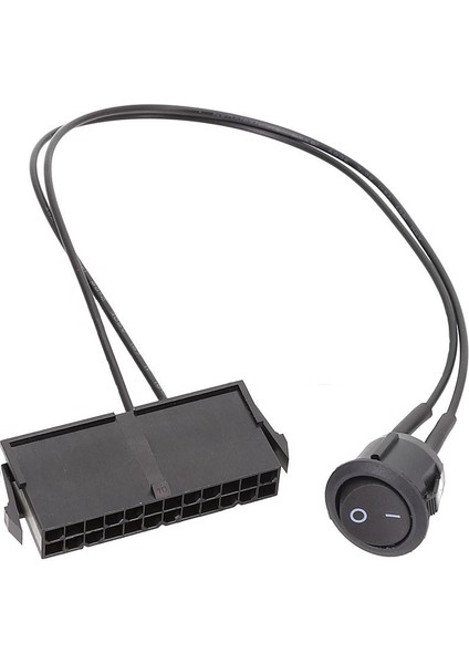 24 Pin Dişi Atx Psu Güç Kaynağı Başlangıç Test Cihazı Başlangıç Jumper Açık Kapalı Anahtar Kablosu 18AWG 30 cm (Yurt Dışından)