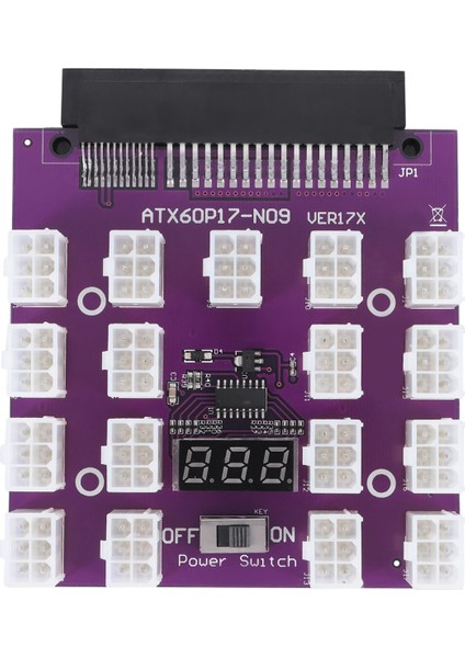 Yükseltme Sürümü Atx 17 x 6pin Güç Kaynağı Kesme Panosu Adaptörü Dönüştürücü 12 V Ethereum Btc Madencilik Için (Yurt Dışından)