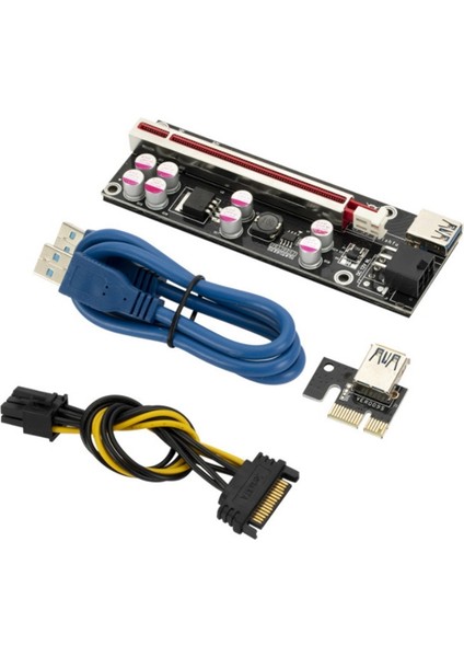 PCI-E1XTO 16X Grafik Kartı Uzatma Kablosu VER009S Puls8 Kondansatör Usb3.0 Kablosu 6pin Genişletme Kartı (Yurt Dışından)