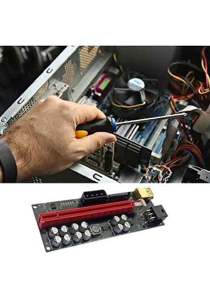1 Adet VER018 Artı Yükseltici Kart Pcıe 1x Ila 16X Usb3.0 60 cm Grafik Kartı Uzatma Kablosu Adaptör Kartı Bitcoin Madencilik Için (Yurt Dışından)
