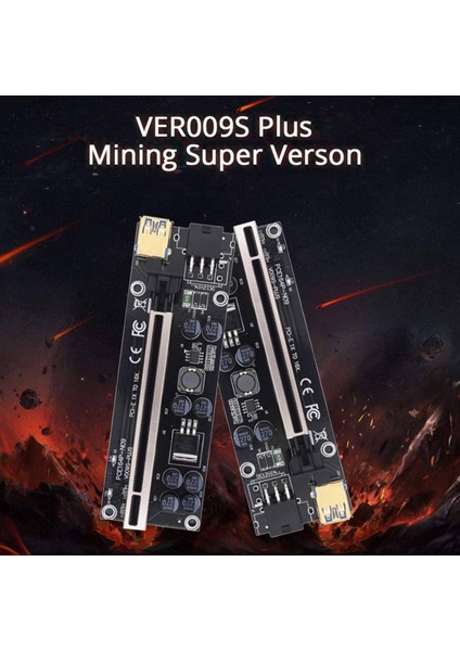 Adet 009S Artı Yükseltici Kart VER009S Pcıe Pcı-E Pcı Express X16 Gpu 6in Adaptör Kartı 1x 16X Genişletici USB 3.0 Kablosu (Yurt Dışından)