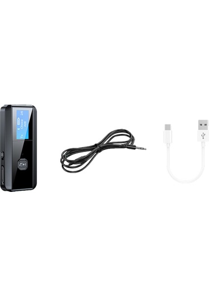 Bluetooth 5.0 Ses Alıcı Verici LCD Ekran Bilgisayar Tv Hoparlörü Için Bluetooth Ses Adaptörü (Yurt Dışından)