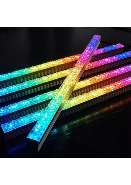 Coolmoon Bilgisayar Rgb Renkli Işık Şeridi 5 V/3pın Manyetik Çok Renkli Rgb LED Lamba ile Alüminyum Şasi Işık (Yurt Dışından)