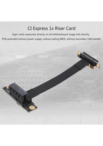 Pcıe X1 Yükseltme Kablosu Çift 90 Derece Sağ Açı Pcıe 3.0 X1 - X1 Uzatma Kablosu 8 Gbps Pcı Express 1x Yükseltme Kartı - 10 cm (Yurt Dışından)
