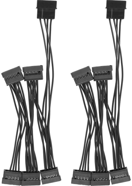 Adet Molex 4pin Ide 5 Sata 15PIN Sabit Disk Güç Kaynağı Splitter Kablosu Dıy Pc Sever 18AWG 4-Pin To 15-Pin Güç (Yurt Dışından)