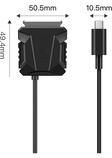 Type-C - Sata 3 Kablo Sata - Type-C Adaptör Kablosu Desteği 22PIN 2.5/3.5 Inç Harici HDD SSD Sabit Disk Konektörü (Yurt Dışından)