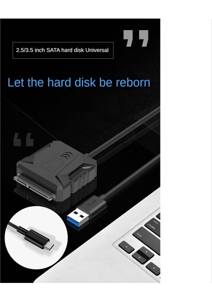 Type-C - Sata 3 Kablo Sata - Type-C Adaptör Kablosu Desteği 22PIN 2.5/3.5 Inç Harici HDD SSD Sabit Disk Konektörü (Yurt Dışından)