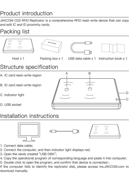 Cd2 Rfıd Çoğaltıcı 125 Khz 13.56 Mhz Frekans Rfıd Fotokopi Kımlık Ic Kart Çoğaltıcı Okuyucu Yazar Jakcom R4 (Yurt Dışından)