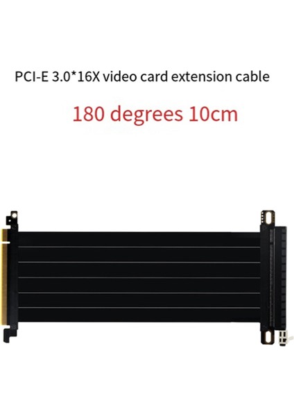 Pcı-E 3.0 16X 180 Derece, Pcı-E Grafik Kartı Uzatma Kablosu Ağ Kartı Adaptörü, Tam Hız ve Kararlılık 10 cm (Yurt Dışından)