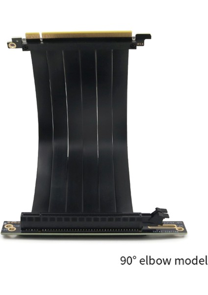 Pcı-E 3.0 16X 180 Derece, Pcı-E Grafik Kartı Uzatma Kablosu Ağ Kartı Adaptörü, Tam Hız ve Kararlılık 10 cm (Yurt Dışından)