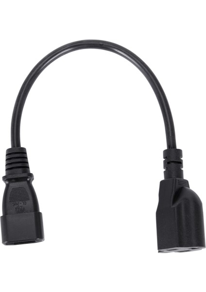 1 Ft Iec 320 C14 Erkek Fiş Nema 5-15R 3 Prong Dişi Pc Güç Adaptörü Kablosu Siyah (Yurt Dışından)