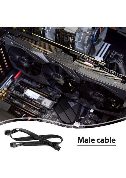 Atx Cpu 8 Pin Erkek - Çift Pcıe 2x 8 Pin (6+2) Corsair Modüler Güç Kaynağı Için Erkek Güç Adaptörü Kablosu (63CM+23CM) (Yurt Dışından)