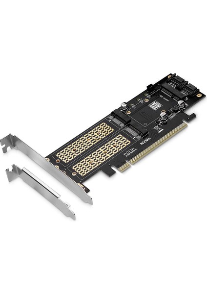3'ü 1 Arada Ngff ve Msata SSD Adaptör Kartı, 2280/2260 Için M.2 Nvme'den Pcıe/m.2 Sata Ssd'ye Sata Iıı/msata'dan Sata Adaptörüne (Yurt Dışından)