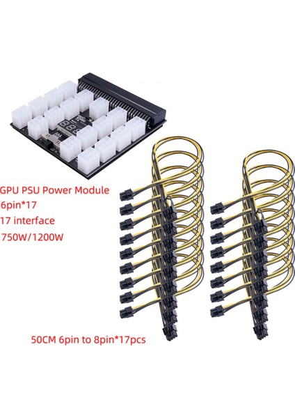 12 Adet Pcı-E 6pin To 2p + 6p Güç Splitter Kablosu Pcıe Pcı Express Görüntü Kartı Y Splitter Uzatma Kablosu (Yurt Dışından)