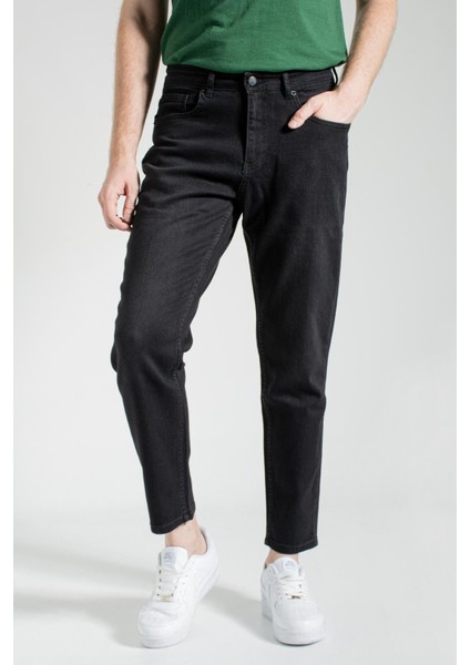 Dar Paça Erkek Yüksek Bel Kot Pantolon - Salaş Mom Jean C333