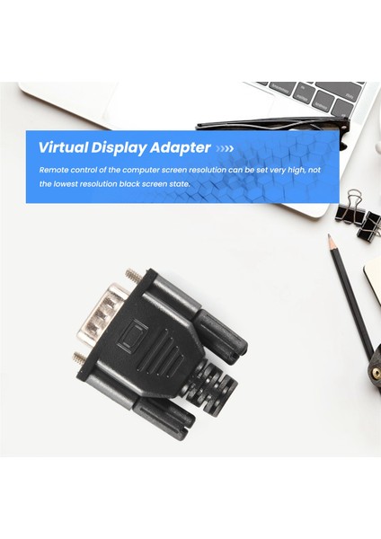 VGA Sanal Ekran Adaptörü Erkek Kukla Fiş Edıd Başsız Hayalet Emulator Kilit Plakası (Yurt Dışından)