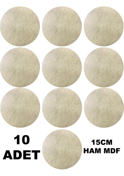 15 cm Supla Levha Naturel Ham Mdf Ahşap 3mm (10 Adet)