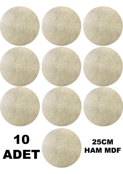 25 cm Supla Levha Naturel Ham Mdf Ahşap 3mm 10 Adet
